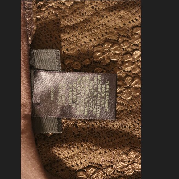 Lane Bryant, brown sleeveless tunic top with waist band, textured fabric 14/16 - Picture 5 of 8